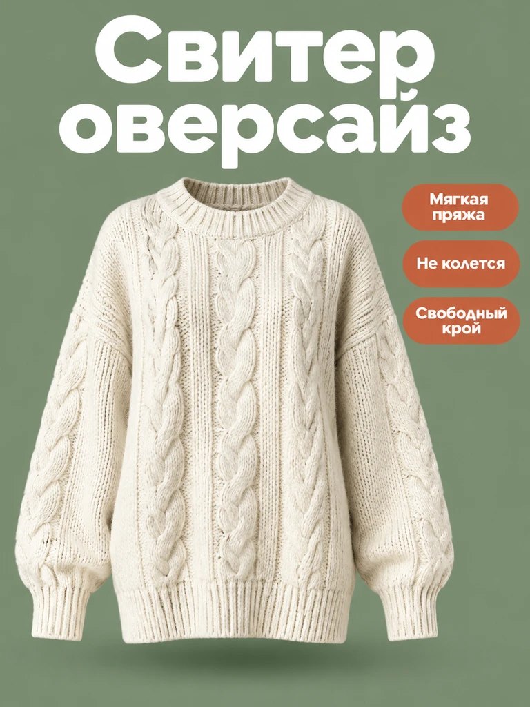 Карточка товара: свитер оверсайз